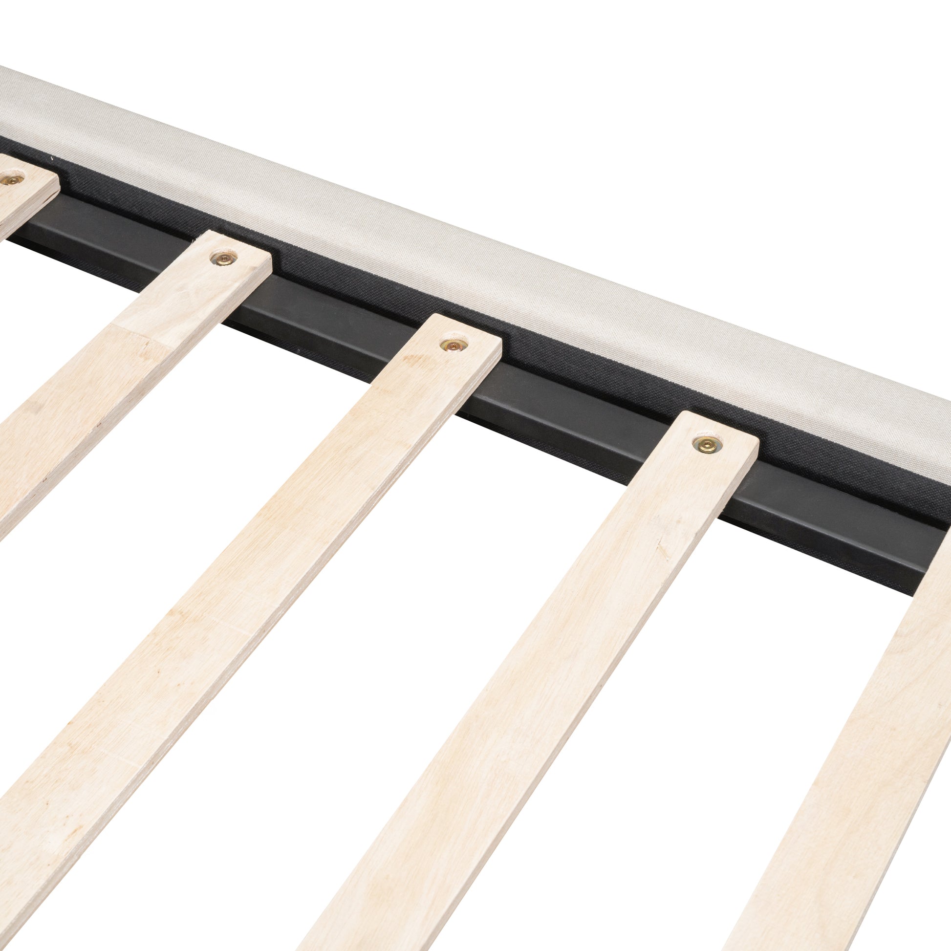 Full Size Upholstered Platform Bed With Led Lights,Usb Ports And Outlets,Linen Fabric,Beige Full Beige Wood Metal