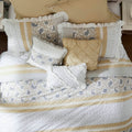 9 Piece Cotton Percale Comforter Set Yellow Cal King California King Yellow Polyester