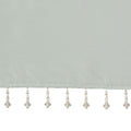 Lightweight Faux Silk Valance With Beads Dusty Aqua 50X26