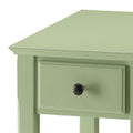 Light Green Accent Table With Bottom Shelf Light Green Primary Living Space Transitional Drawers Rectangular Wood