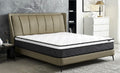 Hybrid 10 Inch Queen Mattress In A Box, Pillow Top Bed Cushion Withand Hypoallergenic Design, Medium Firm For Lumbar Support White Gray Foam Spring Queen