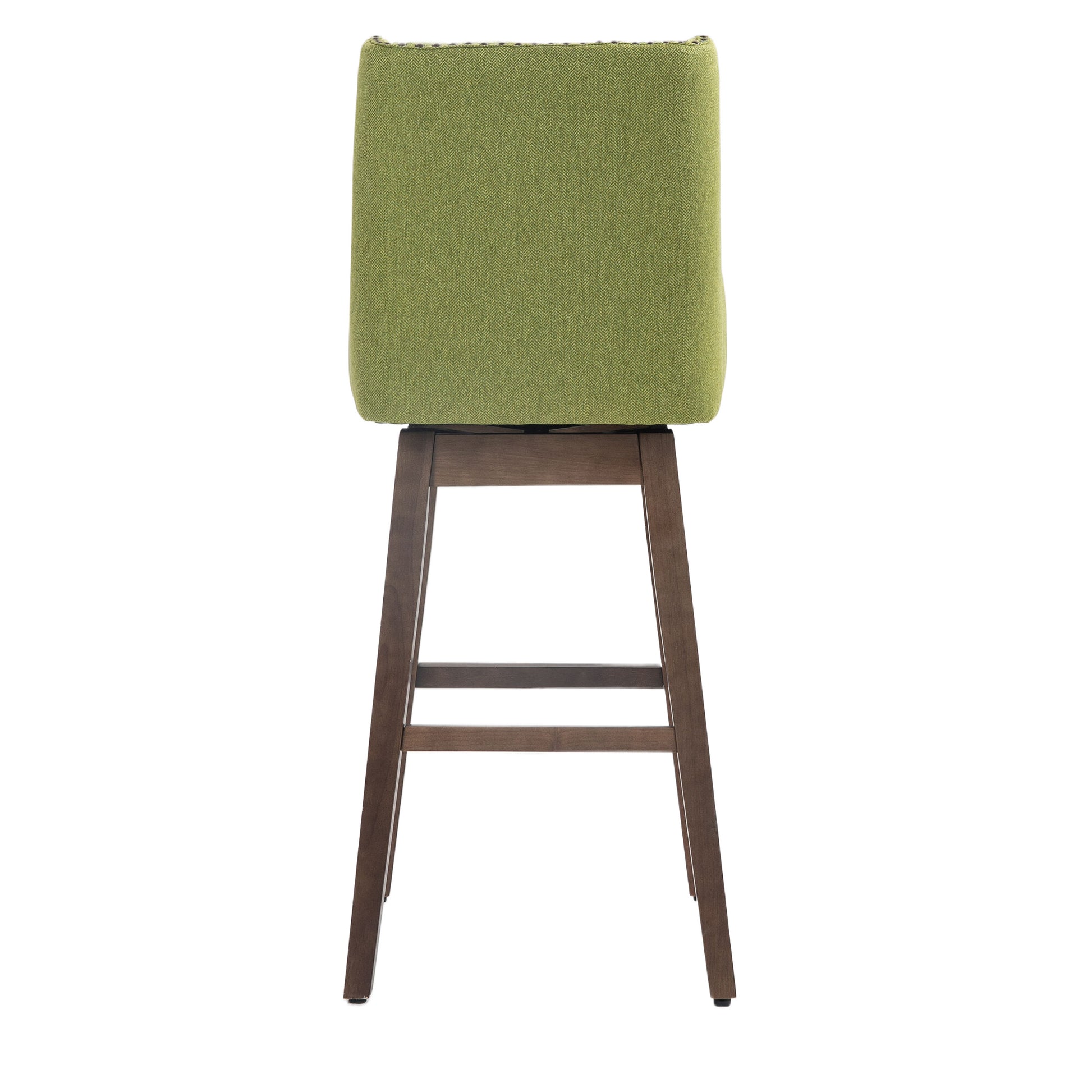 Coolmore Bar Stools Set Of 2 Counter Height Chairs With Footrest For Kitchen, Dining Room And 360 Degree Solid Wood Legs Swivel Bar Stools Set Of 2 Olive Linen Olive Foam Linen