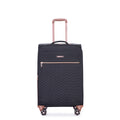 4 Piece Set 16 20 24 28 ,Softshell Suitcase Spinner Wheels Terylene Luggage Sets Carry On Suitcase Luggage Lightweight Durable Suitcase Black Black Polyester