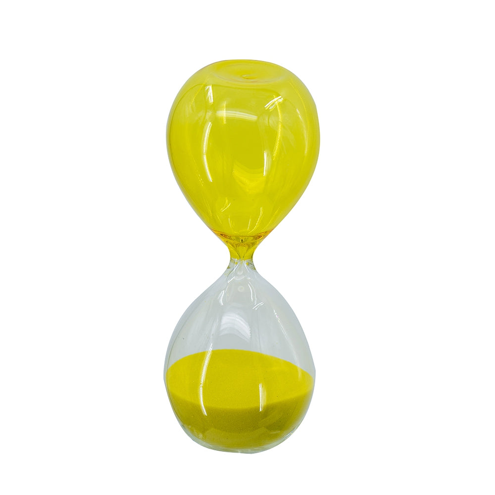 5X14" Hourglass, 60 Min Yellow Yellow Glass