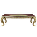 Cabriole Dining Table Gold Finish Dn01482 Gold Mdf