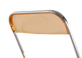 Folding Chair Transparent Chairs Ghost Stackable Crystal Folding Chair Pc Plastic Living Room Seat Chrome Frame And Foldable Acrylic Chair Fo Orange Orange Pc