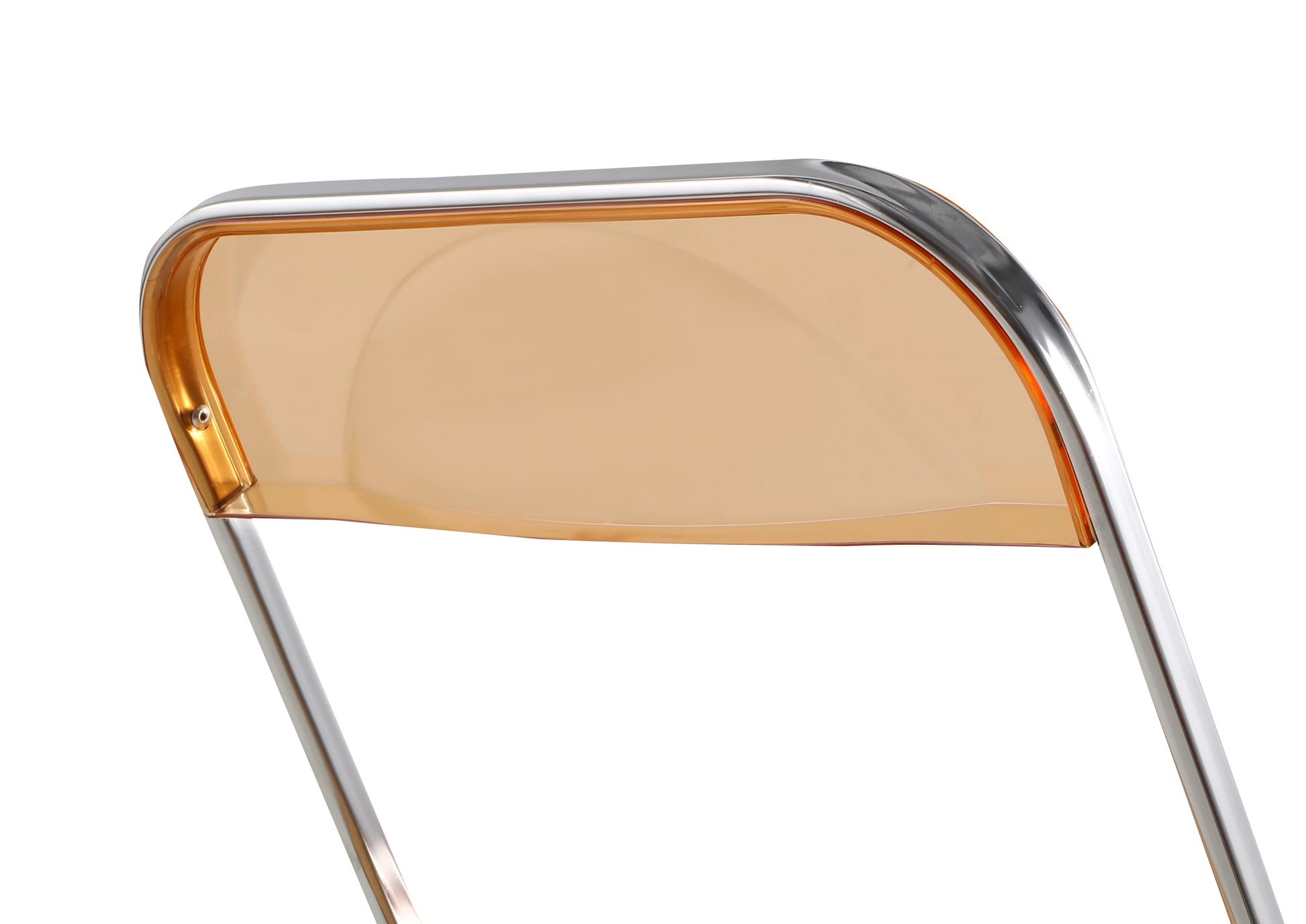 Folding Chair Transparent Chairs Ghost Stackable Crystal Folding Chair Pc Plastic Living Room Seat Chrome Frame And Foldable Acrylic Chair Fo Orange Orange Pc