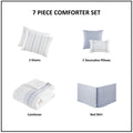 6 Piece Cotton Jacquard Oversized Comforter Set King Multicolor Polyester