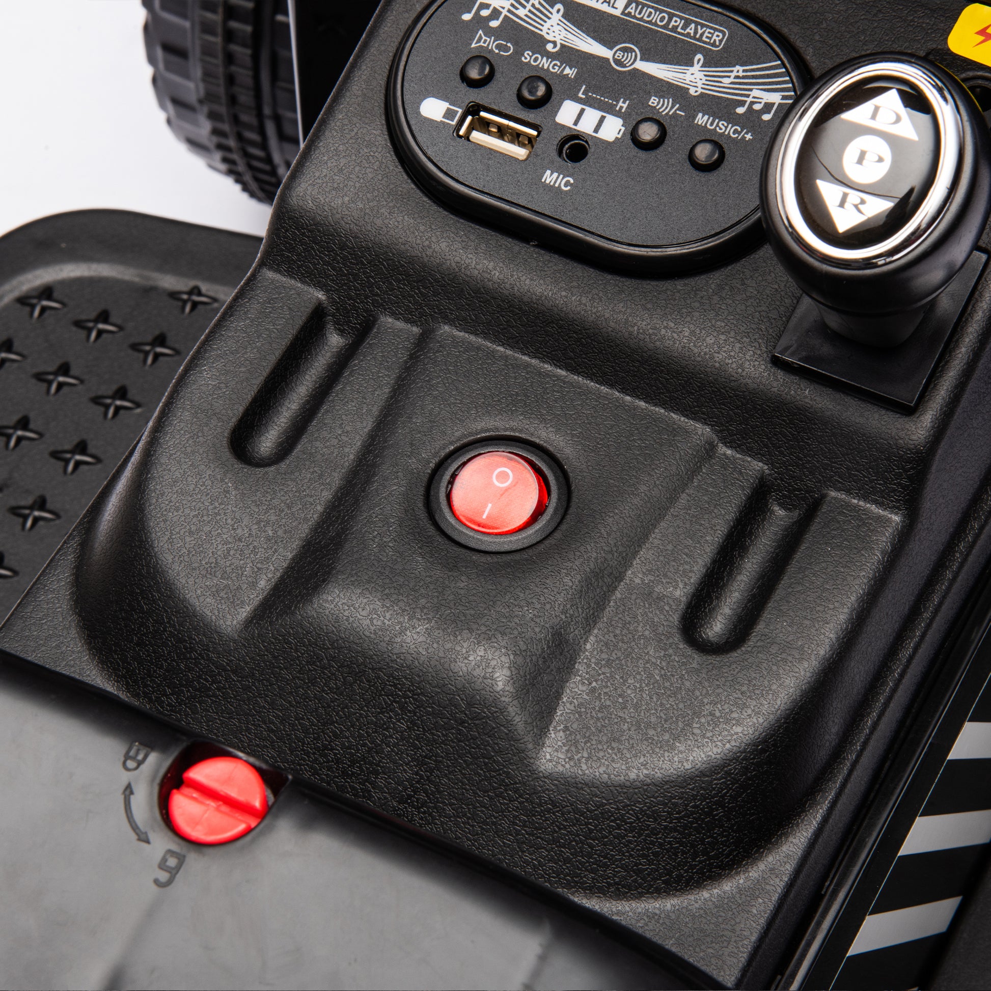 12V Kids Ride On Electric Tractor Black Knight,Kids Ride On Toy.2Wd,Non Skid Tires, Steering Wheel, Foot Pedal,With Removable Storage Tug,Light,Bluetooth,Music,Mp3,Usb,Power Display For Kids Aged 2 3. Black 50 99 Lbs Polypropylene