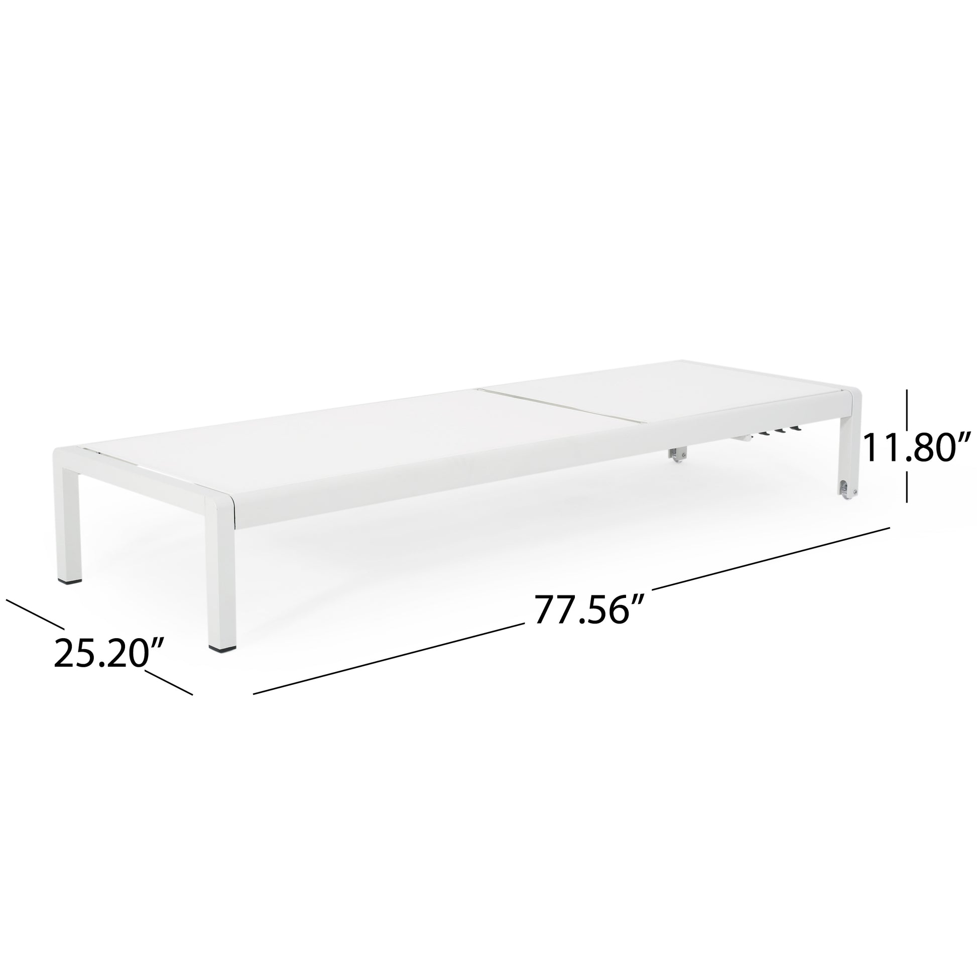 Cape Coral Kd Chaise Lounge Gry Mp2 Set Of 2 White Wood