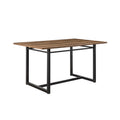 Modern Industrial Metal And Wood 10015 Inch Rectangle Dining Table Rustic Oak Oak Mdf Mdf