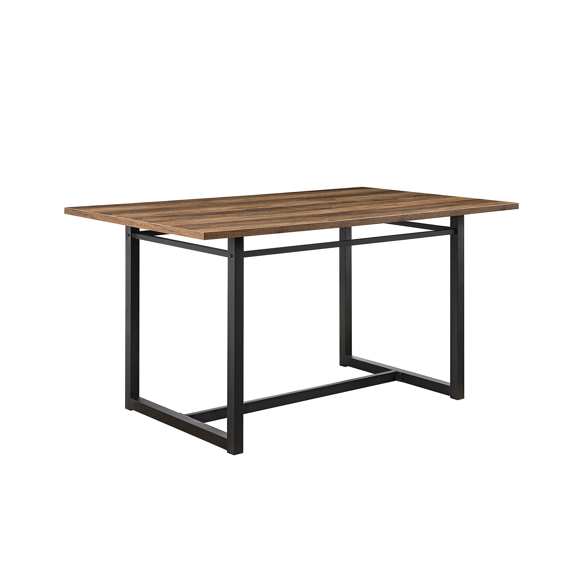 Modern Industrial Metal And Wood 10015 Inch Rectangle Dining Table Rustic Oak Oak Mdf Mdf