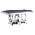 Grey And Silver Rectangle Coffee Table Grey Silver Rectangular Artificial Marble