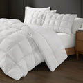 Overfilled Pillow Protector Single Piece Standard Size White Polyester