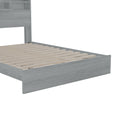 4 Pieces Bedroom Sets Queen Size Vintage Wooden Bed Frame With 2 Nightstands And 1 Dresser,Light Gray Box Spring Not Required Queen Light Gray 4 Piece Set American Traditional Solid Wood Mdf