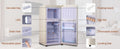 3.5Cu.Ft Compact Refrigerator Mini Fridge With Freezer, Small Refrigerator With 2 Door, 7 Level Thermostat Removable Shelves For Kitchen, Dorm, Apartment, Bar, Office, Cream Cream Kitchen Modern Abs Steel Q235