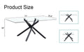 Large Modern Minimalist Rectangular Glass Dining Table For 6 8 With 0.39