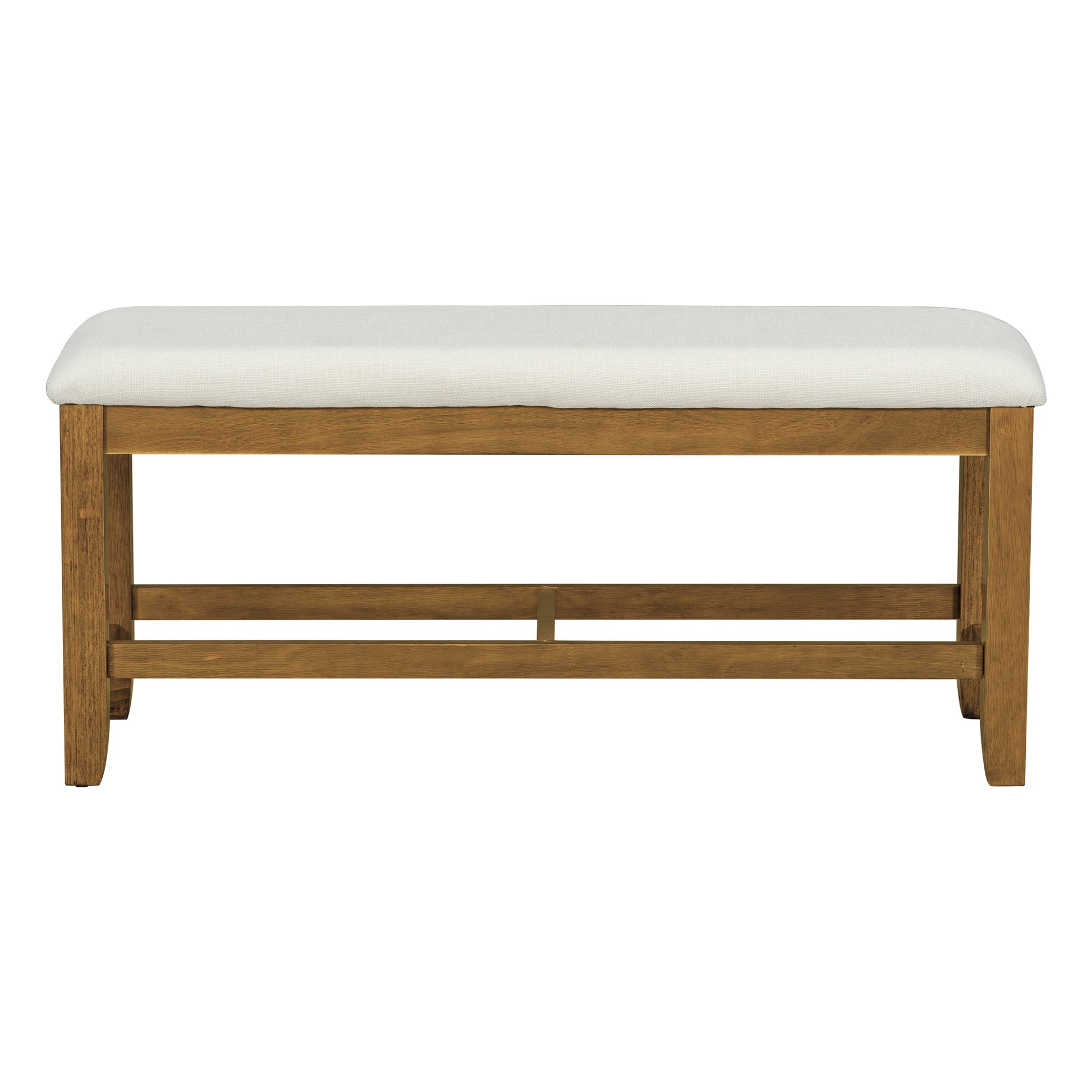 Farmhouse 6 Piece 60Inch Extendable Pedestal Dining Table Set With 18Inch Removable Leaf, 44Inch Bench And 4 Ladder Back Dining Chairs, Dark Brown Wood Dining Room Solid Wood Rubberwood Oval Dining Table With Bench Wood Wood Dark Brown Ladder Back Seats