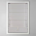 Basketweave Room Darkening Cordless Roman Shade Charcoal Polyester