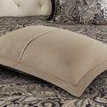 12 Piece Comforter Set With Cotton Bed Sheets Black Full Full Black Cotton