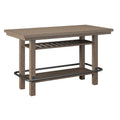 Benti Brown Bar Height Storage Table Brown Solid Wood