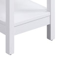 White 3 Shelf Side Table With Usb Charging Dock White White Primary Living Space Drawers Rectangular Wood