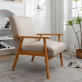 25.38'' Wide Classic Mid Century Modern Arm Chair, Light Camel Light Camel Microfiber
