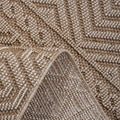 6X9 Mocha Geometric Indoor Outdoor Area Rug Mocha Polypropylene