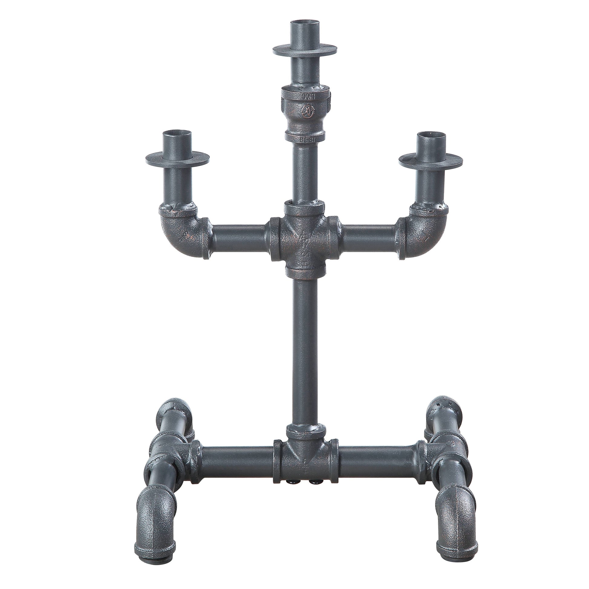 Sandy Grey Candleholder Grey Industrial Metal