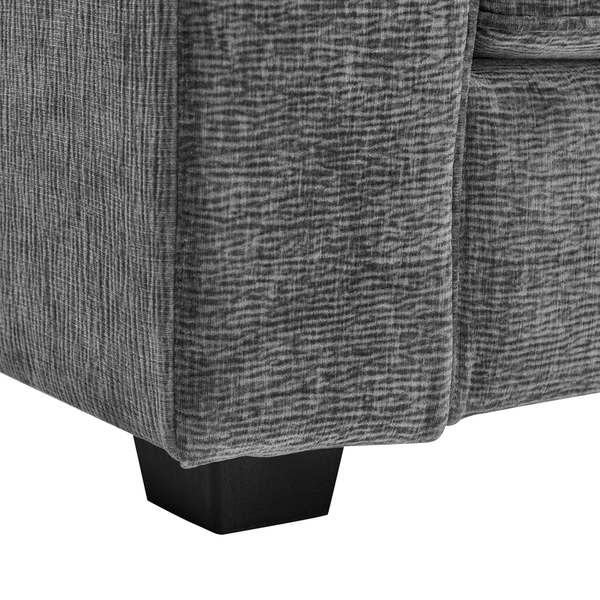 Cozy Duo Grey Loveseat Sofa Grey Solid Wood Mdf 2 Seat