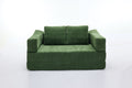 Modern Minimalist Sofa, Fold Out Sofa Bed, Convertible Chair Floor Couch & Sleeping Mattress For Living Room, Bedroom, Apartment, Removable Backrest, Green Green Chenille Soft Vintage Chenille 2 Seat