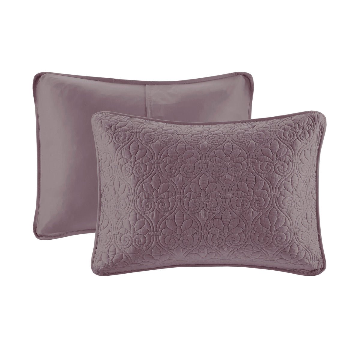 Reversible Bedspread Set Purple Queen Purple Cotton
