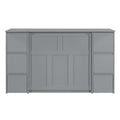 Twin Size Murphy Bed With Drawers, Cabinets And Usb Ports,Gray Twin Gray Mdf Lvl