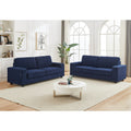 86.5 Inch Sofa Couch Deep Seat Sofa With Two Storage Spaces, T Pyce Charging Portsusb Charging Ports & 2 Cup ,Corduroy 3 Seater Couch, Modern Sofas For Living Room Blue Foam Corduroy 3 Seat