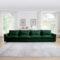 4 Seater Deep Seat Couches For Living Room, Comfy Green Corduroy Sofas For Living Room Modern With 4 Waist Pillows Green Corduroy 4 Seat