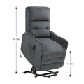 Coolmore Recliner Chair, Electric Recliner Chairs For Adults, Side Pocket Power Reclining Chair Pocket Springs Seat Cushion, Corduroy Fabric Recliner Sofa For Living Room, Bedroom, Home Theater Dg Dark Gray Foam Corduroy