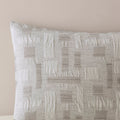 3 Piece Cotton Jacquard Comforter Set Full Queen Ivory Polyester