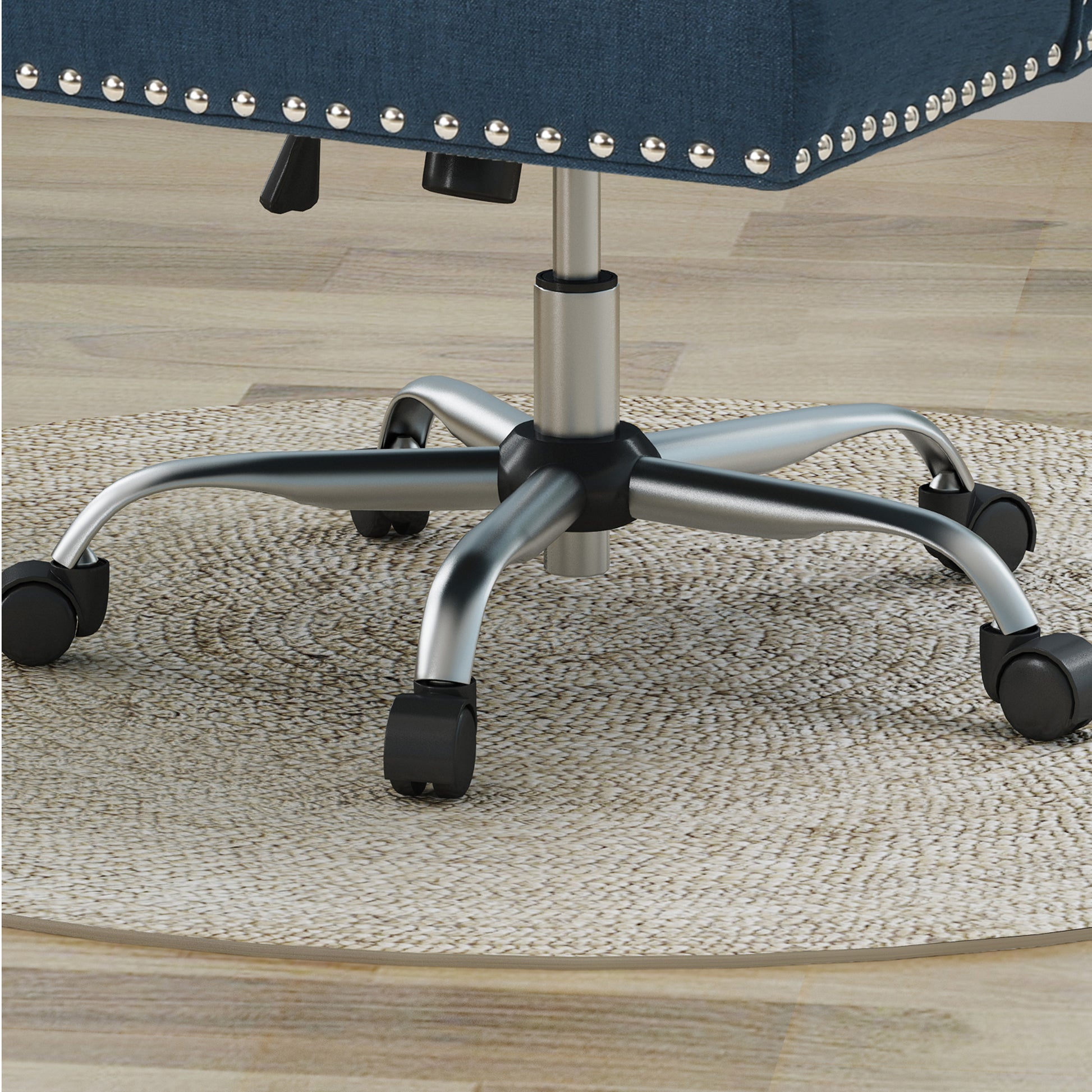 Office Chair Navy Blue Fabric