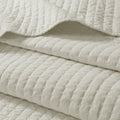 2 Piece Quilt Set Cream Twin Twin Xl Twin Cream Cotton