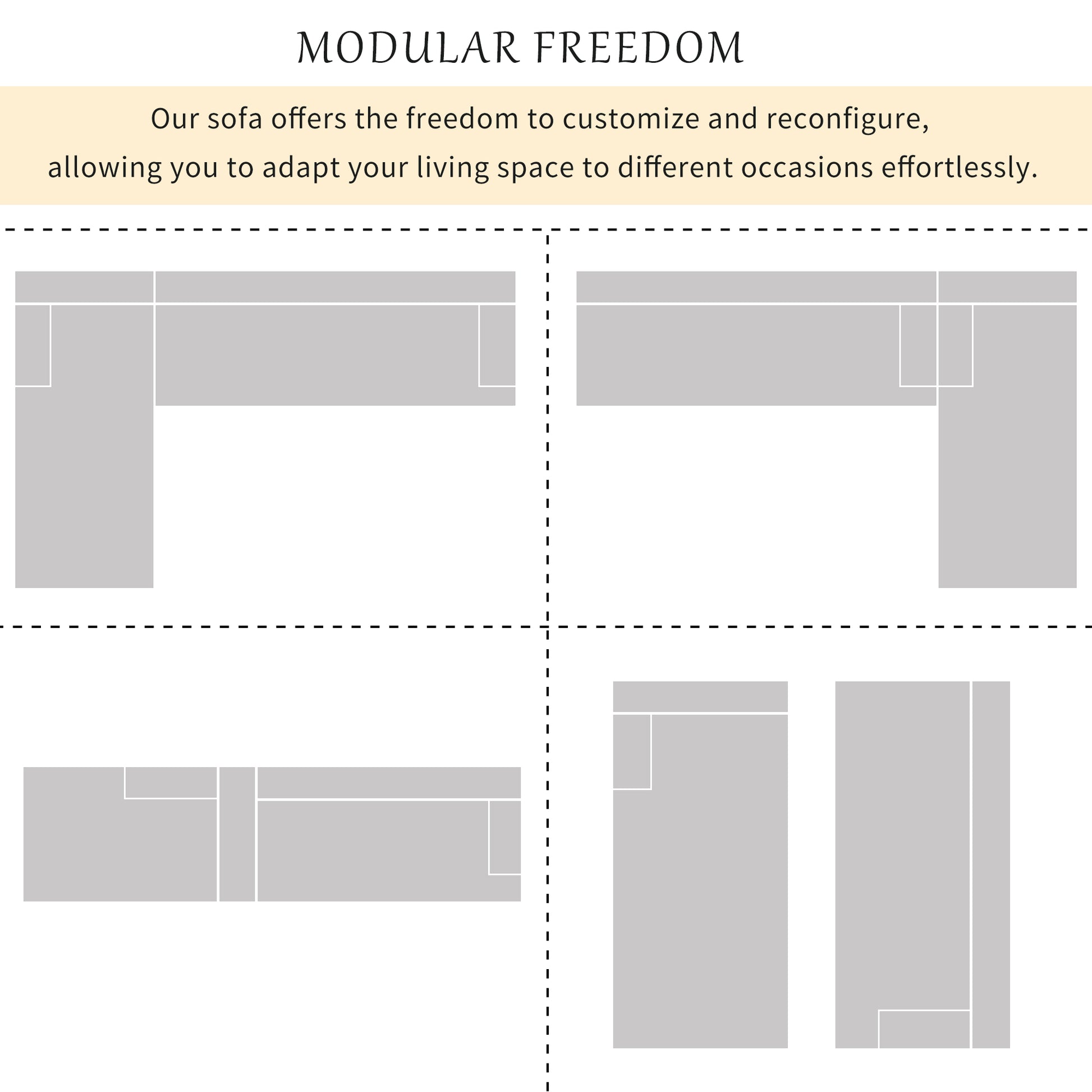 Modern Large L Shape Modular Sectional Sofa For Living Room, Bedroom, Salon, 2 Piece Free Combination, Simplified Style Old Sku:Wy000356Aaa Beige Polyester 3 Seat
