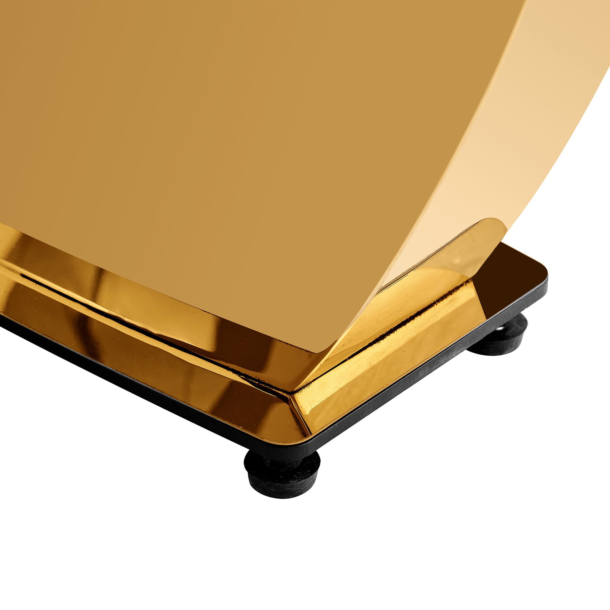 Modern Rectangular Table With 0.4 Inch Black Patterned Tabletop And Gold Legs, Suitable For Kitchen, Dining Room, And Living Room 63 Inches * 31.4 Inches * 30 Inches Gold Sintered Stone