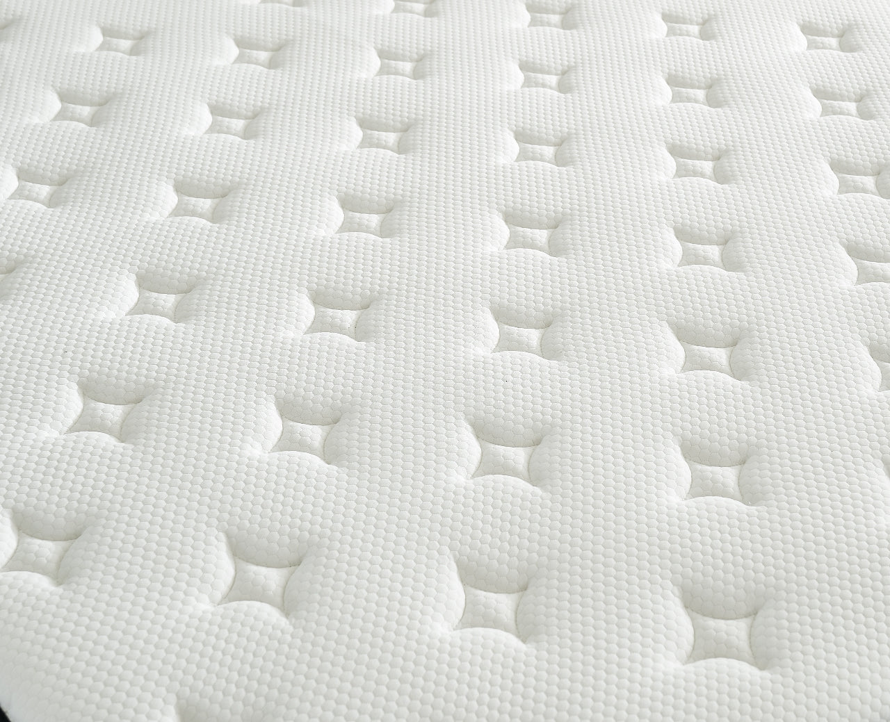 Hybrid 10 Inch Queen Mattress In A Box, Pillow Top Bed Cushion Withand Hypoallergenic Design, Medium Firm For Lumbar Support White Gray Foam Spring Queen
