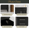 36'' Bathroom Vanity With Top Resin Sink, Freestanding Bathroom Storage Cabinet With 2 Drawers And A Tip Out Drawer, Solid Wood Frame Vanity Set, Height Adjustable Shelf Black Bathroom Solid Wood