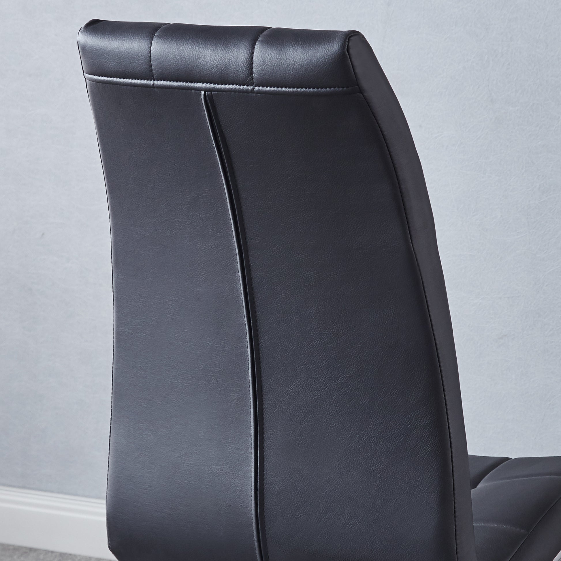 Modern Lattice Designdining Chair With Gold Metal Legs Set Of 4 Gold Black Metal