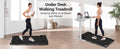 Walking Pad Under Desk Treadmill For Home Office 2.5Hp Walking Treadmill 0.6 4Mph 300Lbs Capacity Treadmill For Walking Running Remote Control Batteries Black Metal