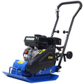 212Cc 6.5Hp 5600Vpm Gas Vibration Compaction Force 20 X 14 Inch Plate Compactor W Built In Wheel,Epa Compliant Blue Steel