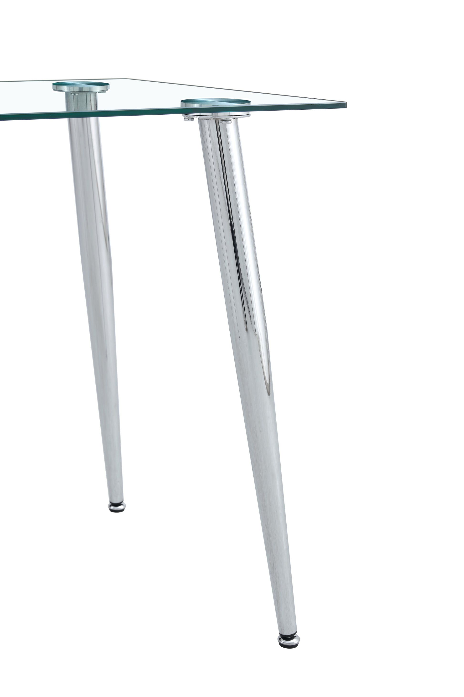 Table Leg For Gt 02, Silver Leg Silver Clear Metal