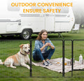 Dog Playpen 32 Inch 8 Panles, Ideal Dog Fence For Small Medium Dogs Indoor & Outdoor Bliss, Perfect Dog Pen For Camping, Yard, Rv, Garden Fence, Black Black Metal