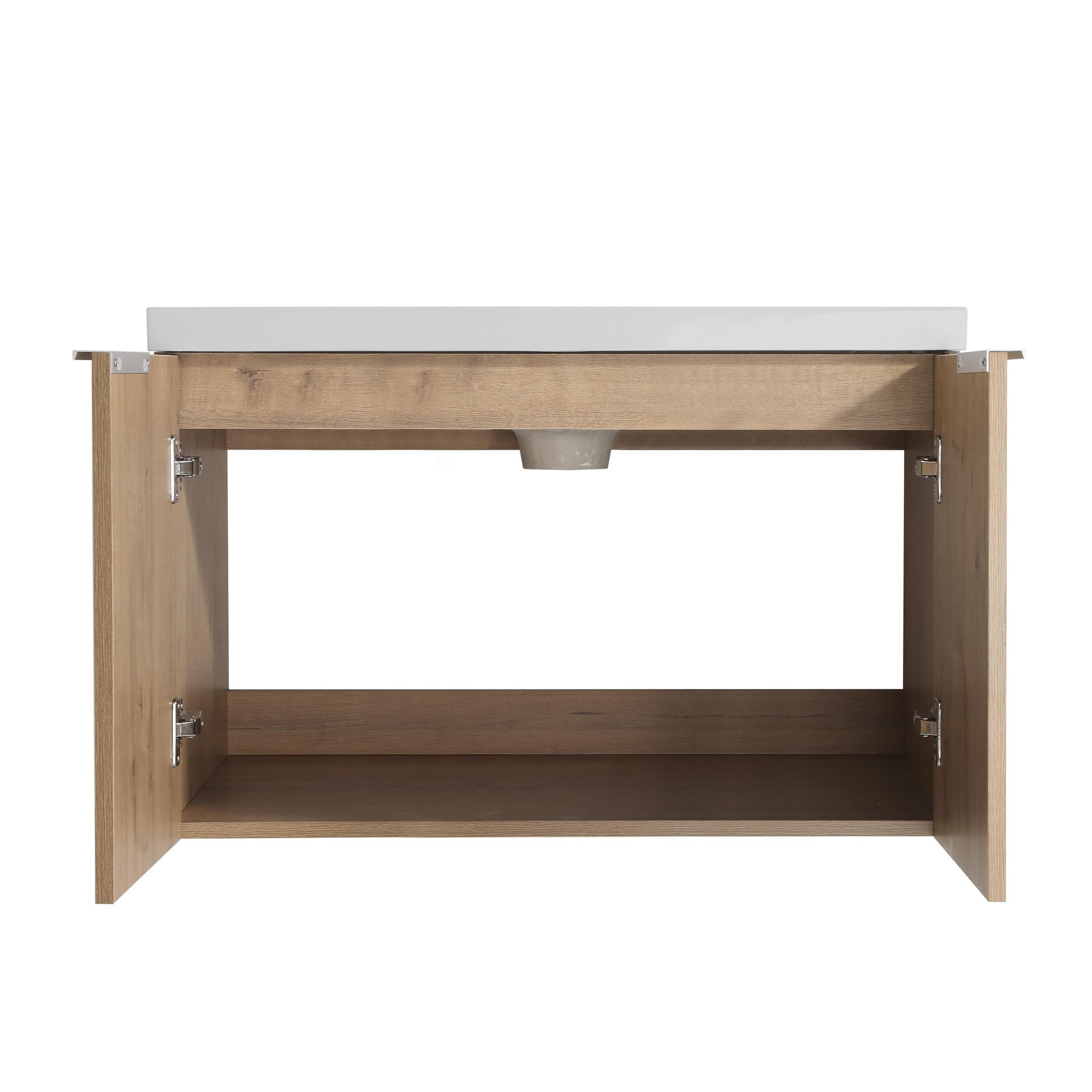 30" Wall Mounted Bathroom Vanity With Sink And Side Cabinet, Soft Close Doors,00112Imo 00630Imo Combination Cabinet Kd Packing Imitative Oak Bathroom Modern Plywood Plywood