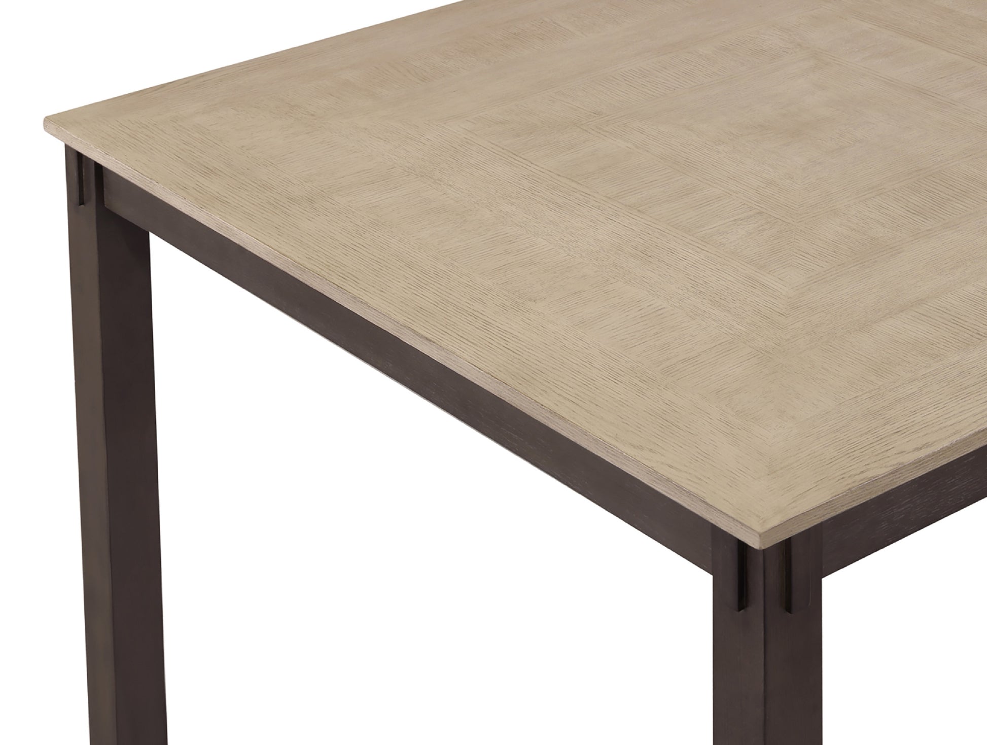 Rustic Farmhouse Transitional 5 Pc Counter Height Dining Set Square Table Wood Top Bottom Display Shelf Linen Look Fabric Upholstery Chair Wooden Dining Room Furniture Light Brown Finish Dinette Wood Wood Brown Ladder Back Gray Seats 4 Wood Dining Room